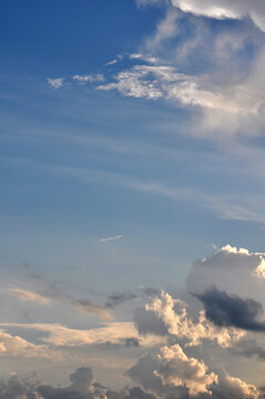 Beautiful blue sky with clouds