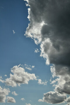 Stormy blue sky with clouds