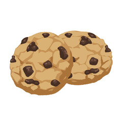 チョコチップクッキーのイラスト