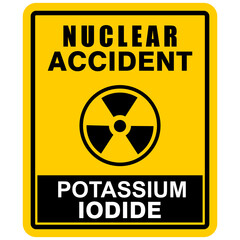 Obraz premium NUCLEAR ACCIDENT, POTASSIUM IODIDE, VECTOR