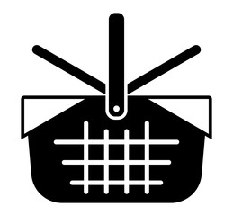 Flat icon of the picnic basket