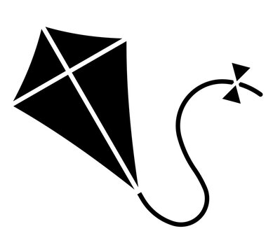 Flat icon of the kite