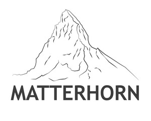 Matterhorn logo vector - obrazy, fototapety, plakaty