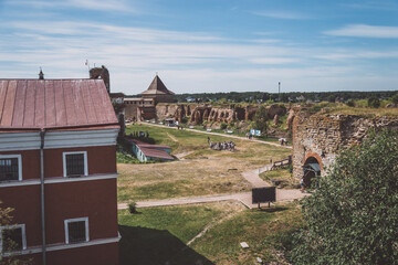 Top view of the territory of the Oreshek Fortress in Russia