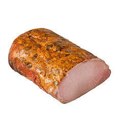 Fresh ham isolated on white background, for catalog, menu