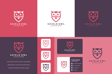 Modern owl logo template collection