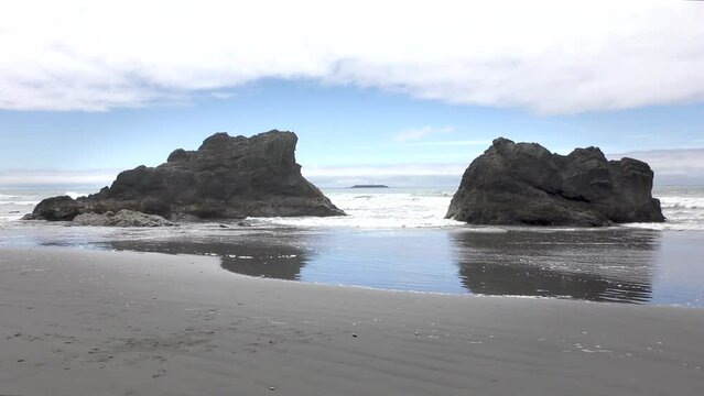 The famous Ruby beach in the Olympic National Park, Washington