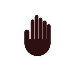 simple hand logo vector template