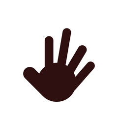 simple hand logo vector template
