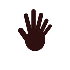simple hand logo vector template