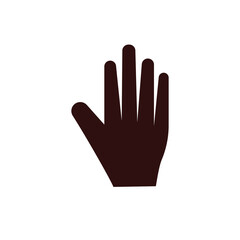 simple hand logo vector template