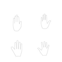simple hand logo vector template