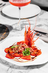 Tartare from langoustine