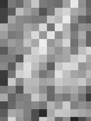 Black and White Abstract Pixel Art