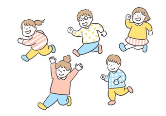 走る元気な子どもたち