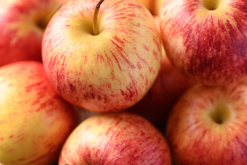 Fototapeta na wymiar Close up of red apple fruit, food background, Healthy fruit