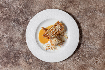 Wafer cake with condensed milk
