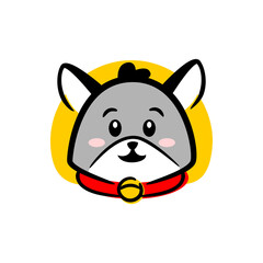 cute cat face with cartoon style. good for pet shop or any business related to cat and pet.