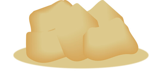 きなこわらびもち　きな粉のかかった餅　イメージ