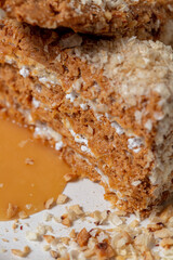 Wafer cake with condensed milk