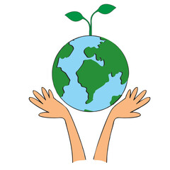Eco Friendly  Planet Vector  illustration