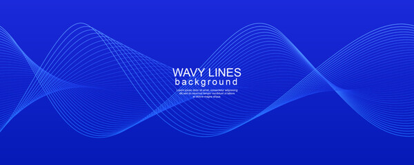 Abstract background with dynamic flowing lines