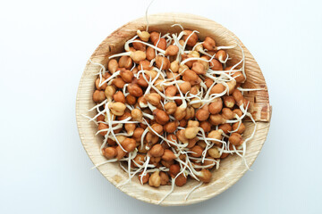 
Sprouted Kala Chana or Black or brown Chickpeas it's a vegan substitute for rich protein and it...