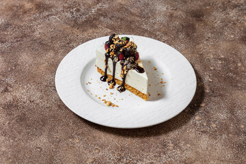 Bird's milk cake with berries