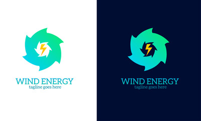 Illustration vector graphic design of template logo wind hurricane energy logo for company