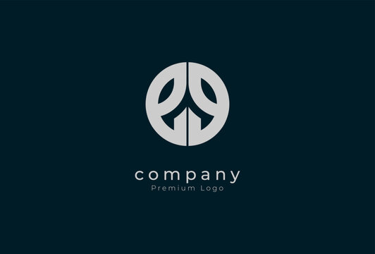 Initial EE monogram Logo, stylish letter EE in circle logo design, vector illustration