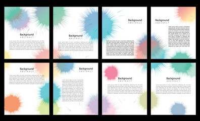 Modern abstract colorful cover templates, editable set of vector illustrations on layers - stock illustration