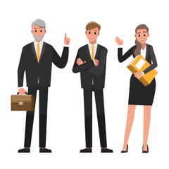 Business People holding sign welcome to teamwork ,Vector illustration cartoon character.