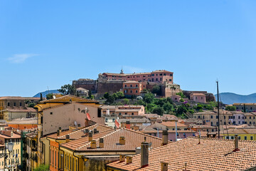 Portoferraio, Festung, Forte Stella, Falcone, Leuchtturm, Altstadt, Hafen, Insel, Elba,...