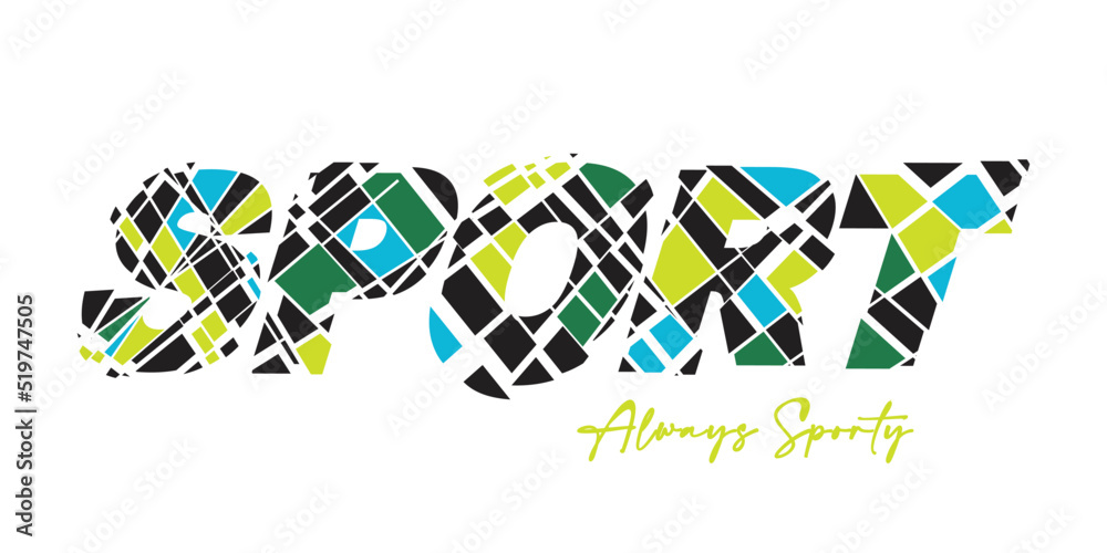 Fototapete sport slogan text print , sport alphabet font. fast speed effect dynamic letters and numbers. stock 