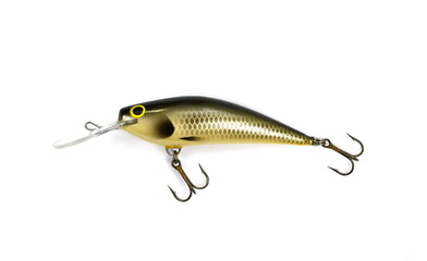 Fishing lure isolated on white. Wobbler 