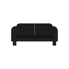 Sofa and armchair glyph icon vector on white background