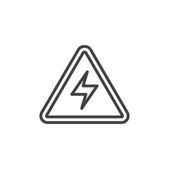High voltage danger line icon