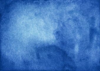 Blue light watercolor, ink, abstract backround texture. Copy space for banner, poster, backdrop....