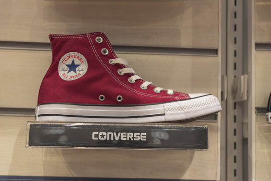 Red Converse Shoe In A Shoe Store In Bali Indonesia July 25 2019