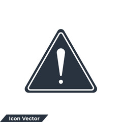 warning icon logo vector illustration. Danger warning symbol template for graphic and web design collection