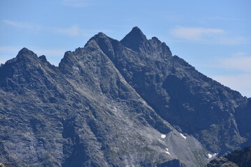 Fototapeta na wymiar Tatra Mountains, trail, Rysy, climbing, extreme,