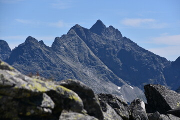 Fototapeta na wymiar Tatra Mountains, trail, Rysy, climbing, extreme,