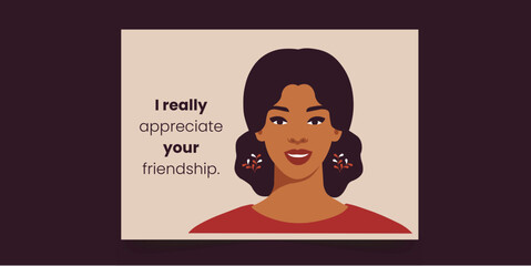 I really appreciate your friendship Greeting Card for African Women