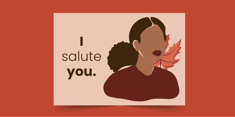 I salute you Greeting Card for African Women