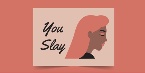 You Slay Greeting Card for African Women