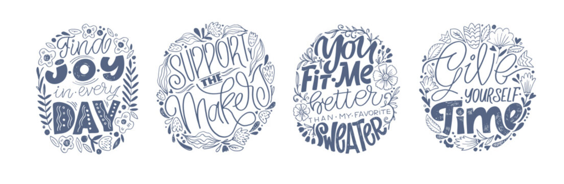 Cute lettering motivation phrase postcard. Lettering art for t-shirt design.