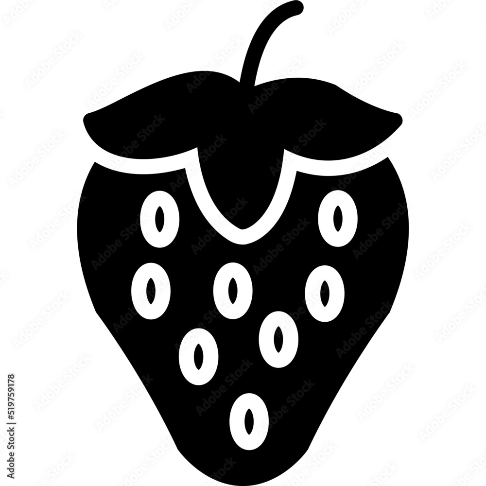 Sticker strawberry icon