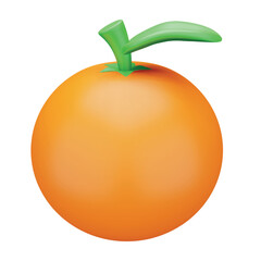 Orange 3d rendering isometric icon.