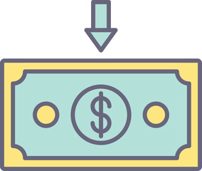 Money Down Icon