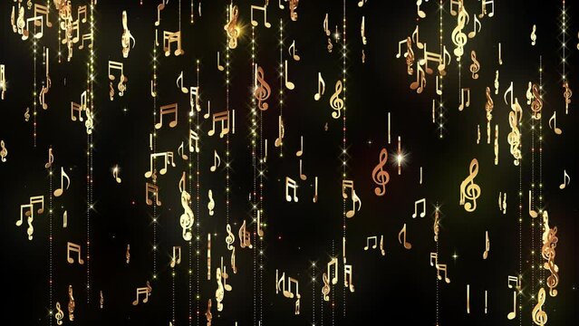 Rain Musical Notes Looped Background